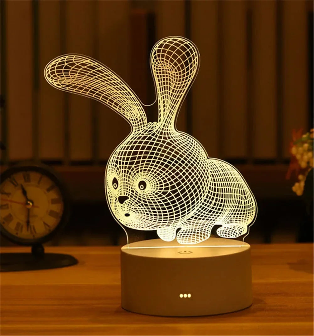 Wedding Birthday Gift Love 3D Acrylic Neon Sign USB Led Lamp Children's Night Lights Table Lamp Valentines Day Bedside Lamp