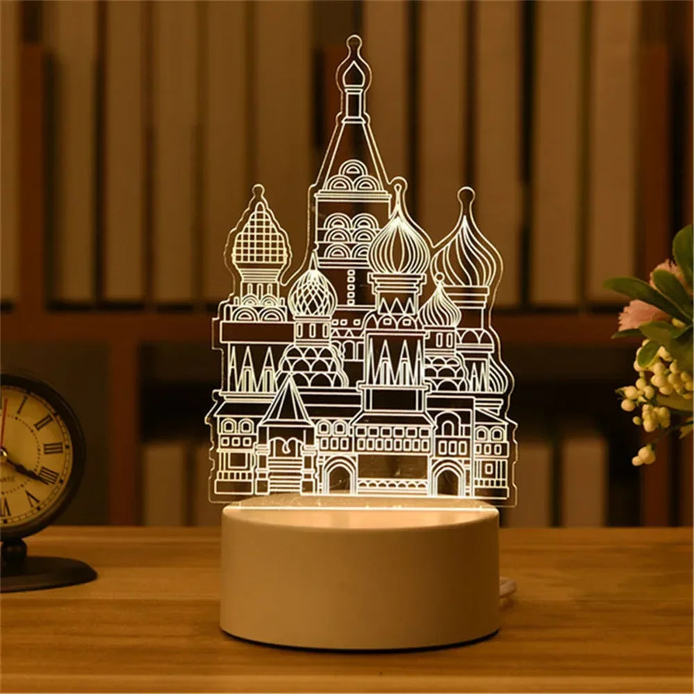 Wedding Birthday Gift Love 3D Acrylic Neon Sign USB Led Lamp Children's Night Lights Table Lamp Valentines Day Bedside Lamp