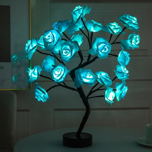 LED Table Lamp Rose Flower Tree USB Night Lights Home Decoration LED Table Lights Parties, Wedding ,Bedroom Decor