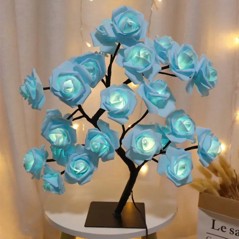 LED Table Lamp Rose Flower Tree USB Night Lights Home Decoration LED Table Lights Parties, Wedding ,Bedroom Decor